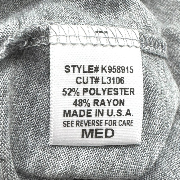 EMMA & SAM GRAY V NECK SHORT SLEEVE LOOSE FIT BOXY TOP - Picture 10 of 11